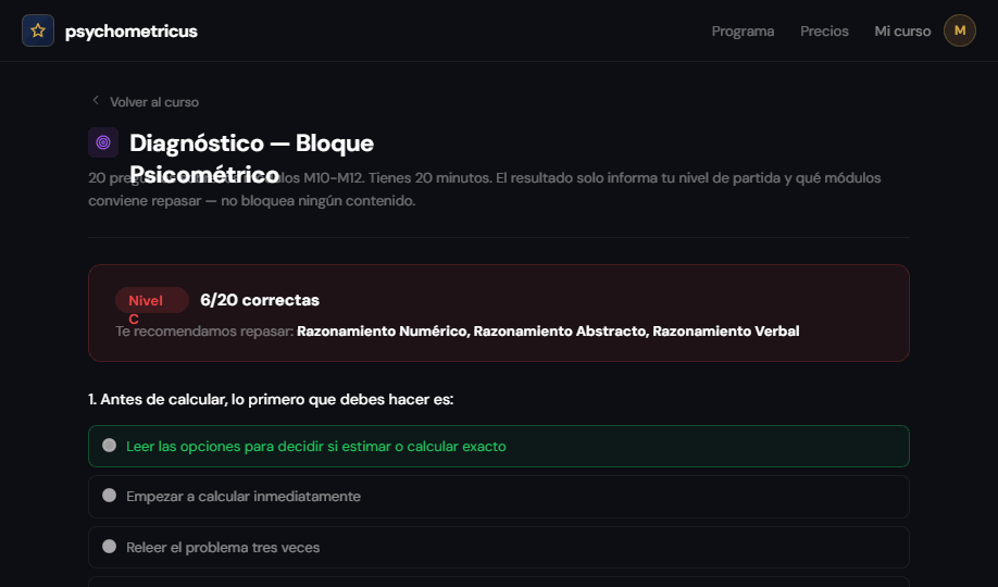 Diagnóstico por bloque